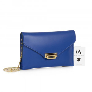 Geanta dama de umar din piele naturala DiAmanti Allegra Blu